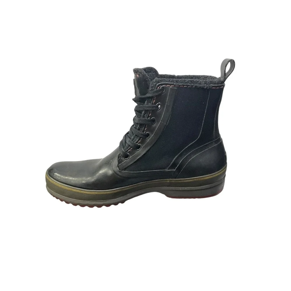 Sorel Mens NM1636-010 Black Natural Rubber Wool Lined Rain Snow Boots Size‎ 9.5